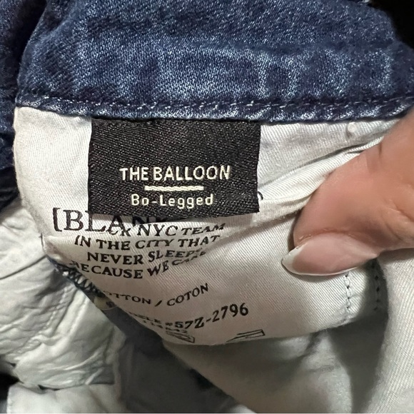 Blank NYC The Balloon Bo Legged High Rise Pleated‎ Flowy Trouser Denim Jeans - Picture 9 of 10